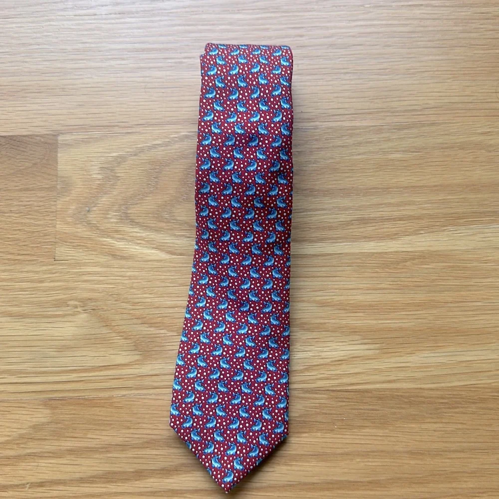 Vineyard Vines Fish Print Boys Tie